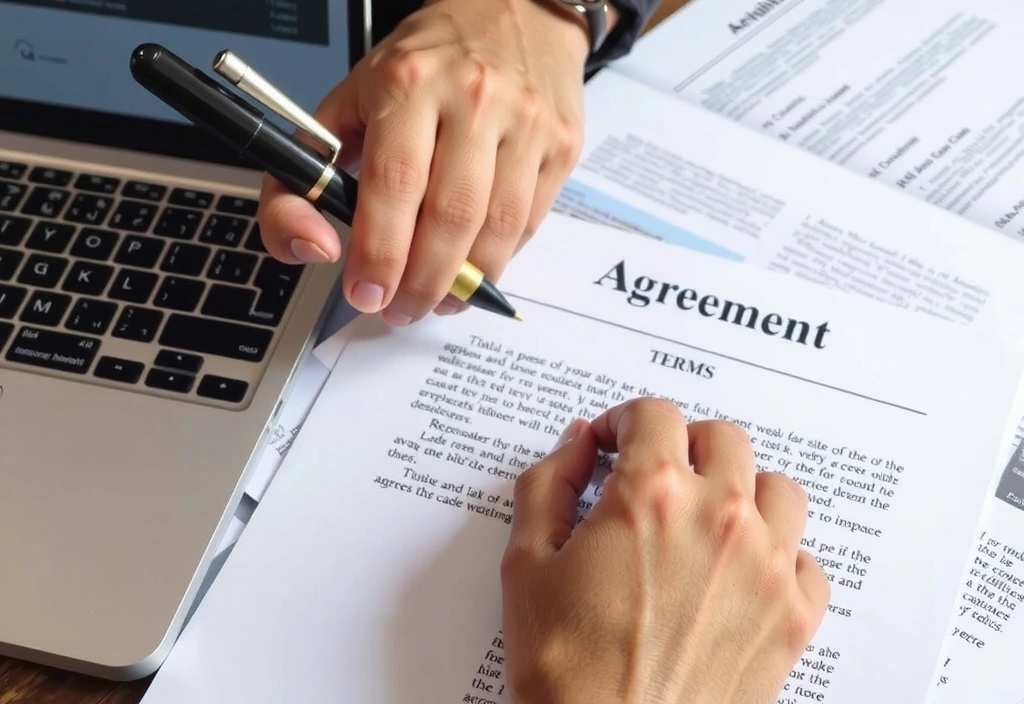 Legal documents and agreement signing